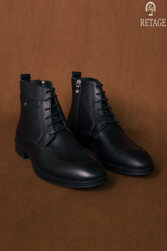 Zippered boot-Black