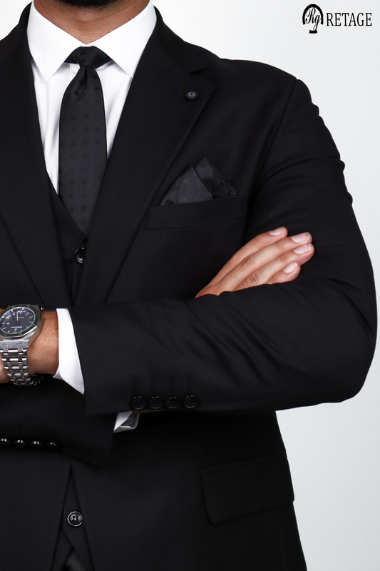 بدلة اسود 3 قطع