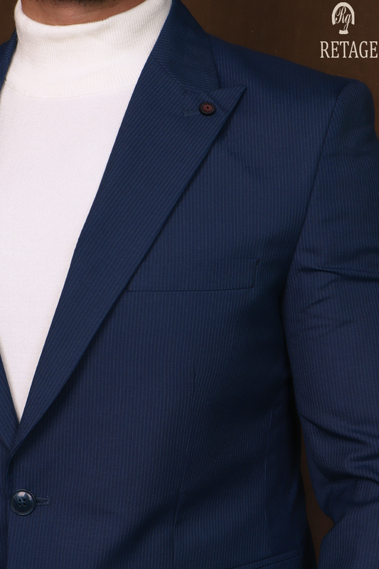 بدلة مقلم - كحلي