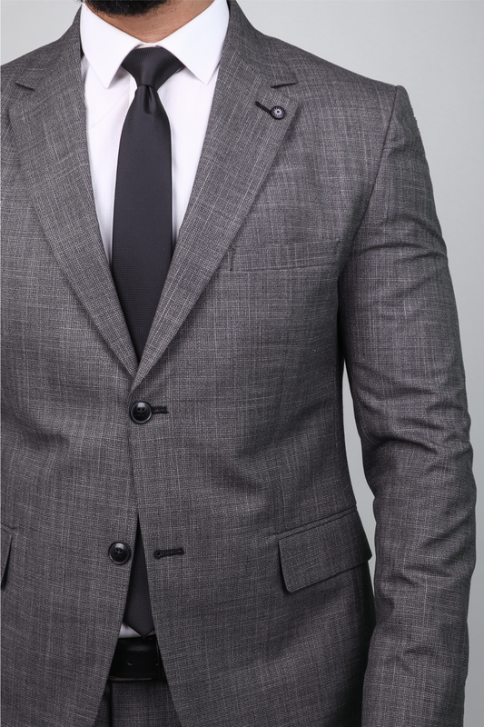 بدلة ريتاچ رمادى وسط