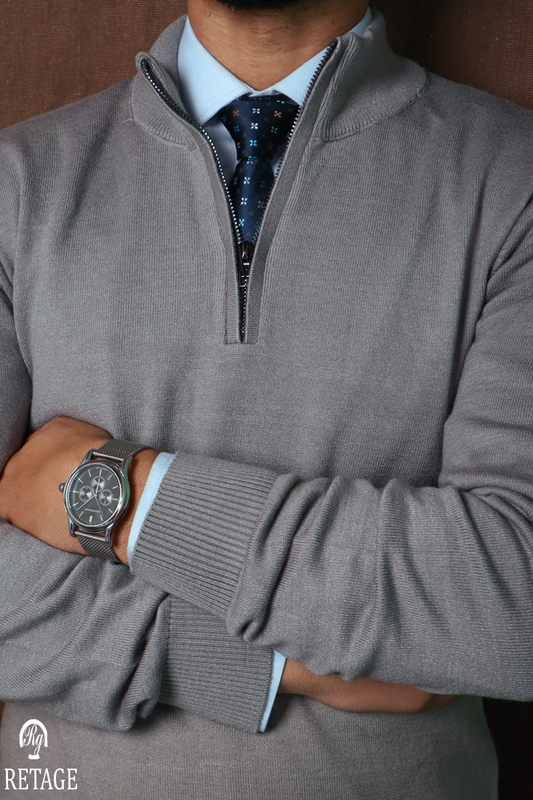 بلوقر صوف - رمادي