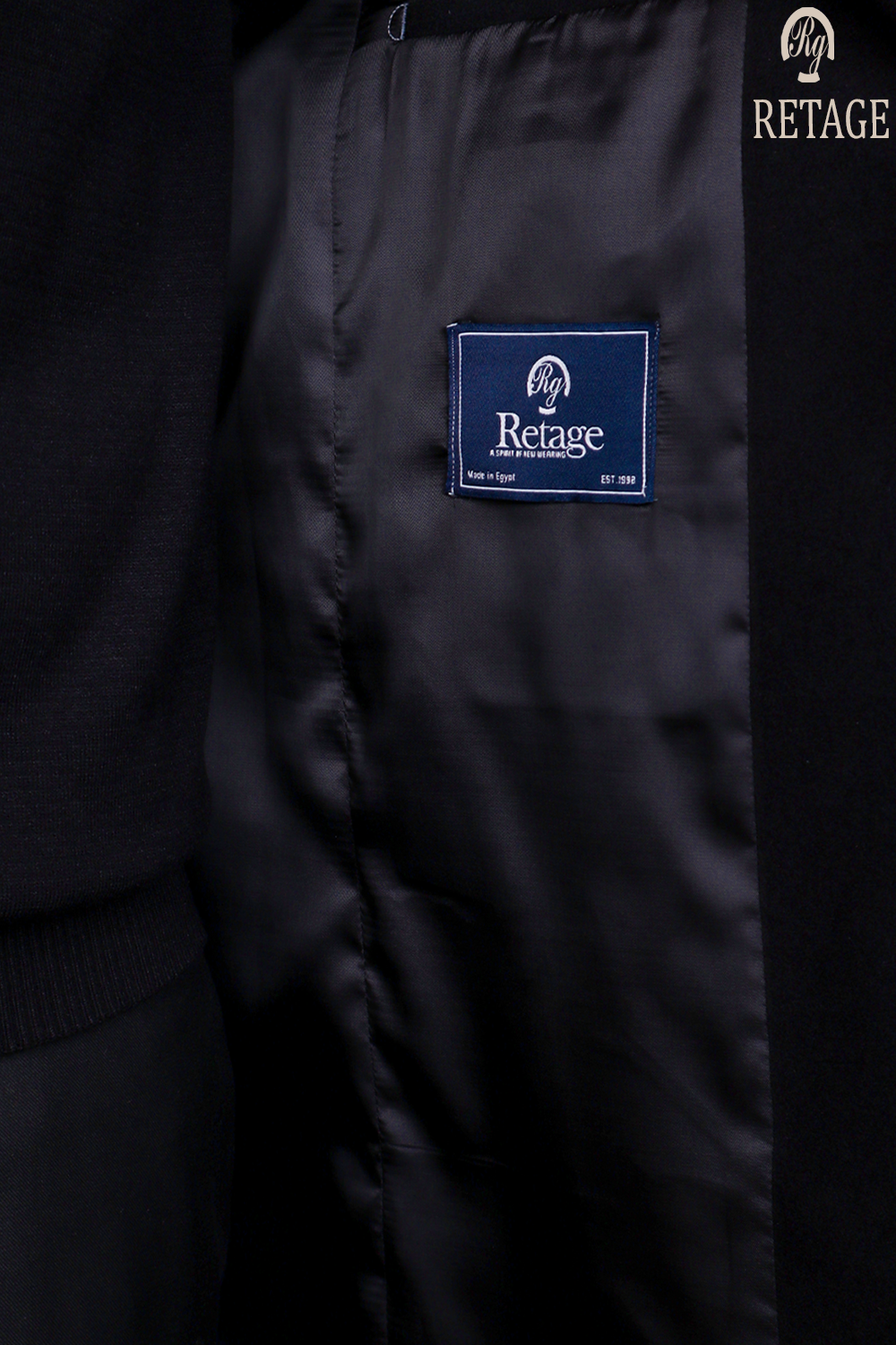 بالطو صوف - أسود