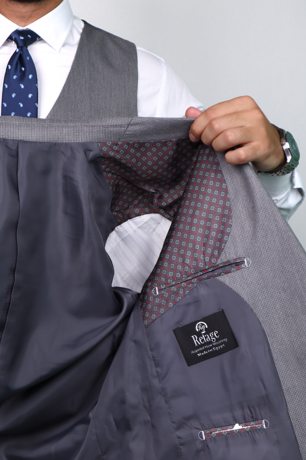 Retage 3 PICS Suit Light-Gray