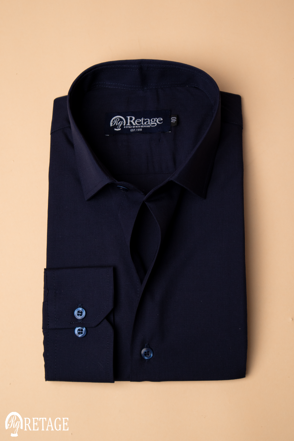 Cotton Shirt - Navy