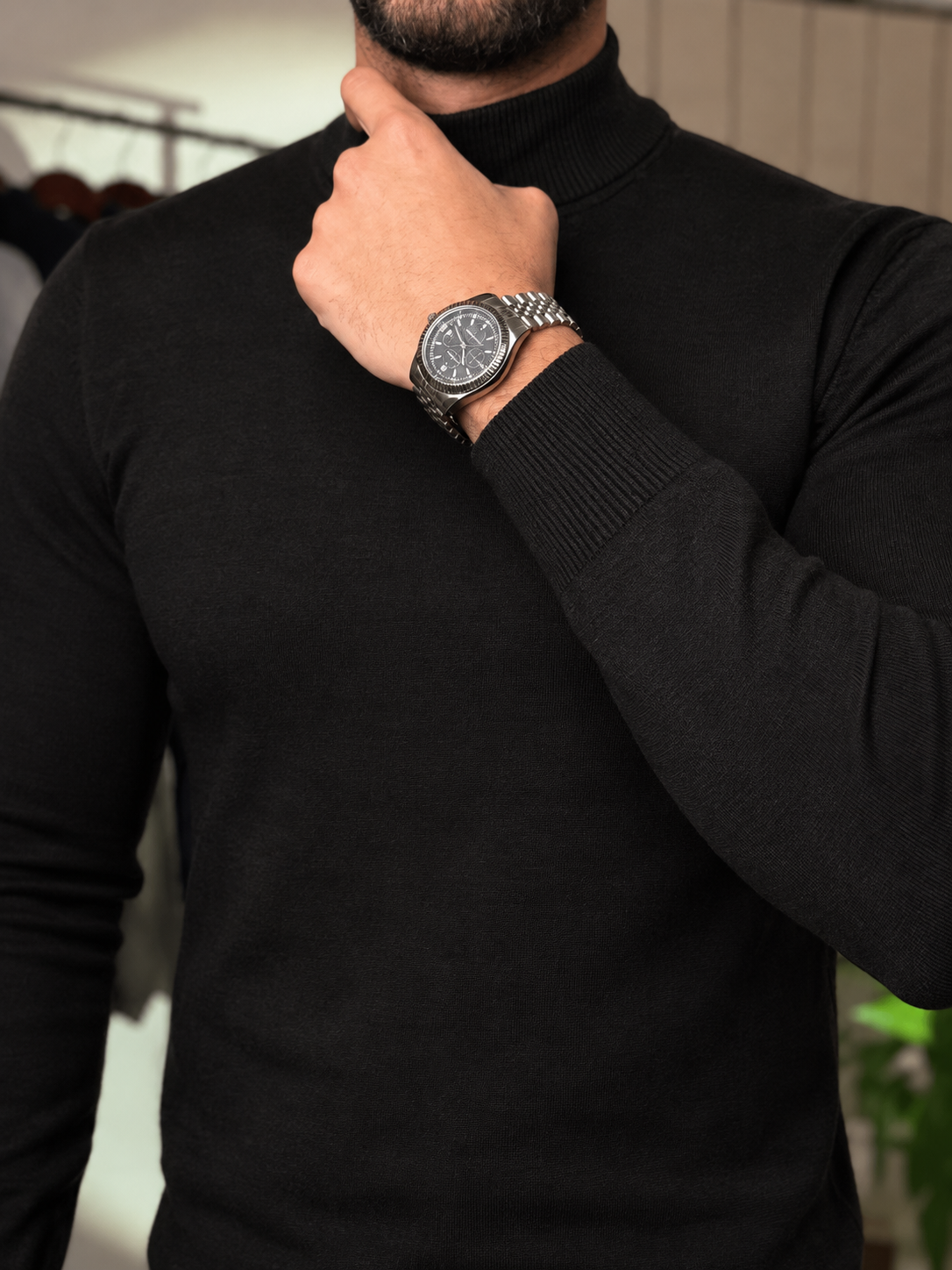 Half coll - Black