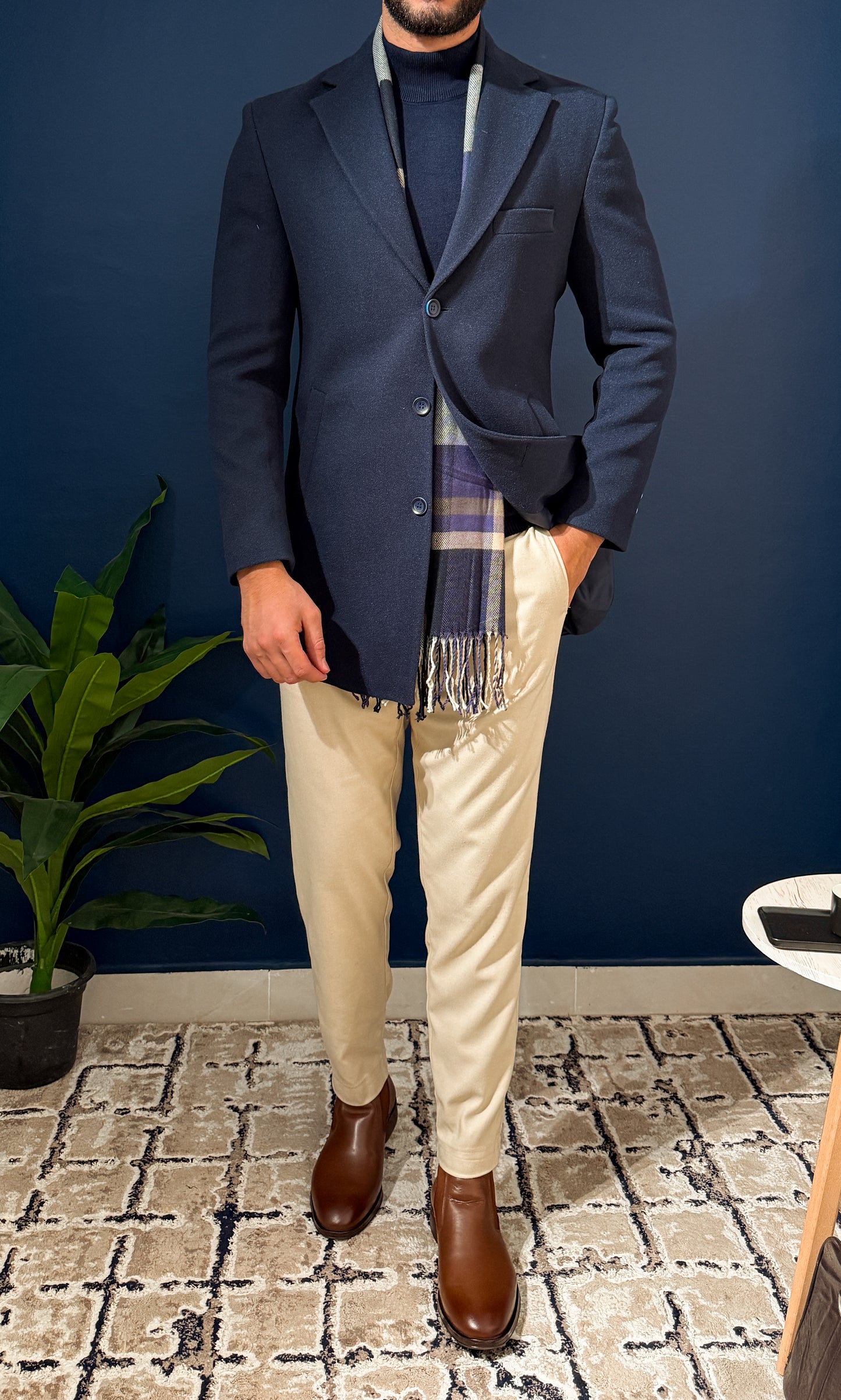 Gogh Half Coat - Navy