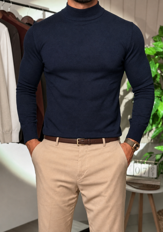Half coll - Navy