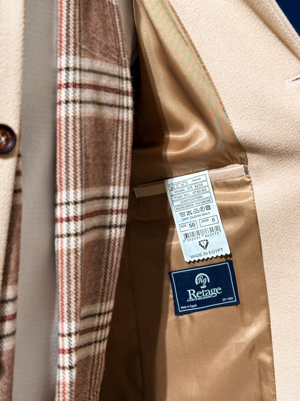 Short Half Neck Coat - Beige