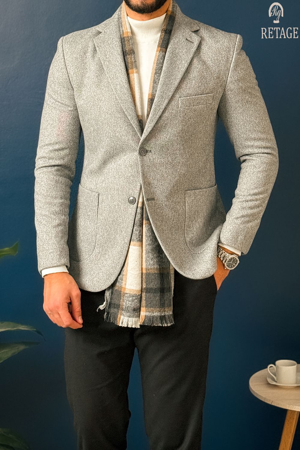 Light Grey Tweed Blazer