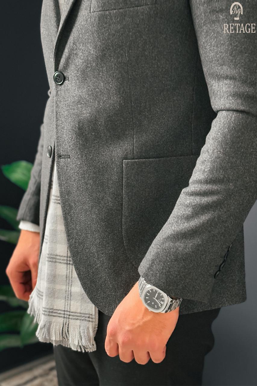 Dark Grey Tweed Blazer