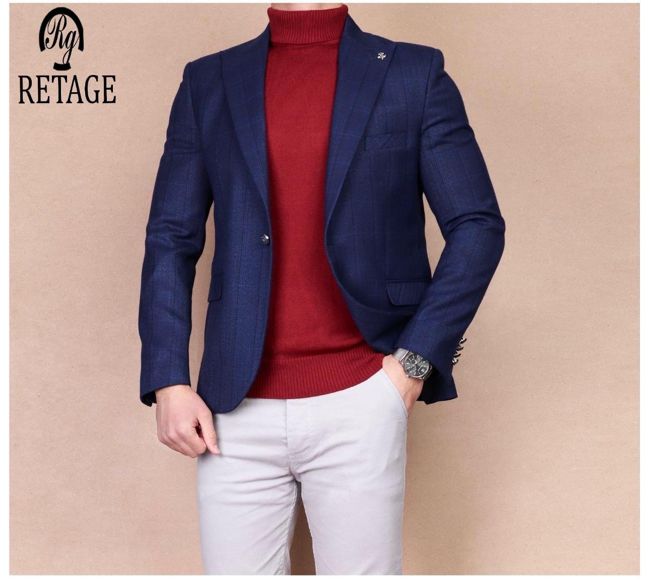 Wool Blazer - Navy