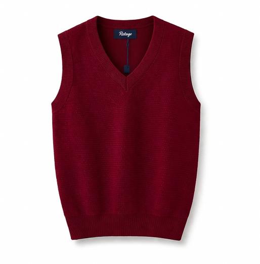 Wool Vest - Burgundy