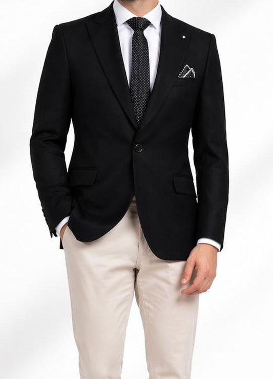 Linen Blazer - Black