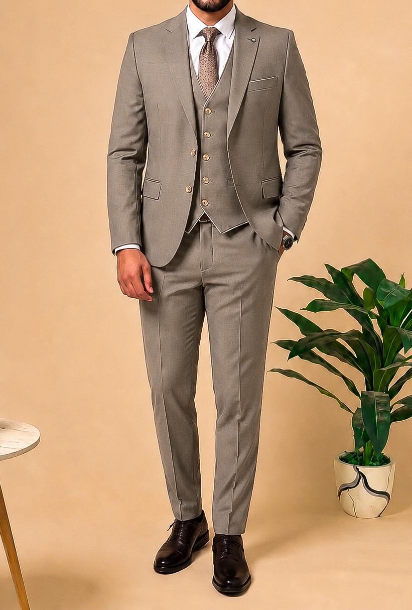 Classic 3-piece suit - Cafe