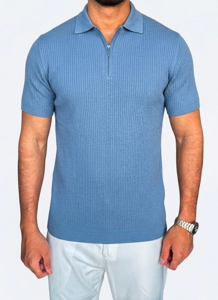 Jacquard T-shirt - Blue