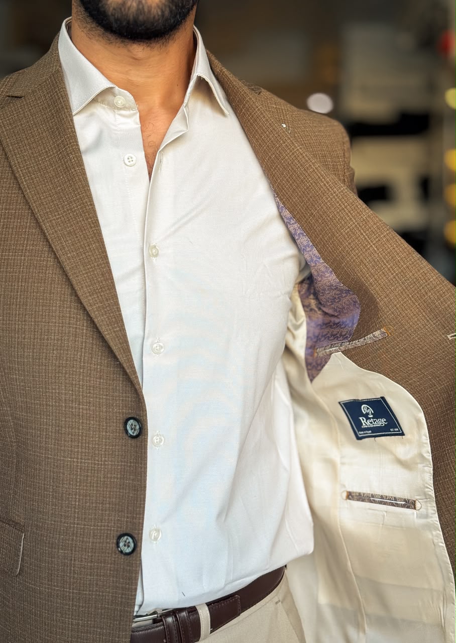Lycra Blazer- Cafe