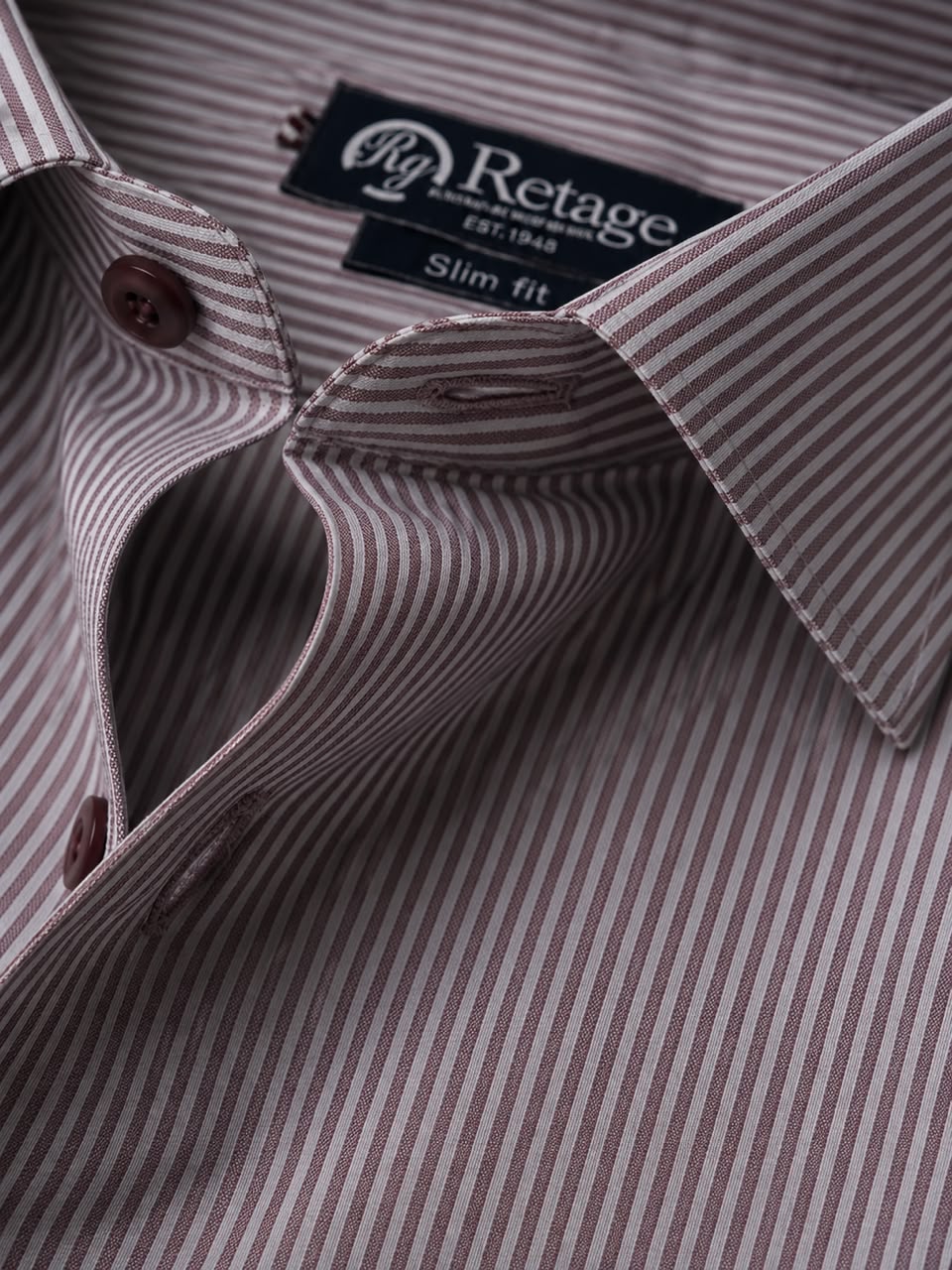 Burgundy Striped Shirt