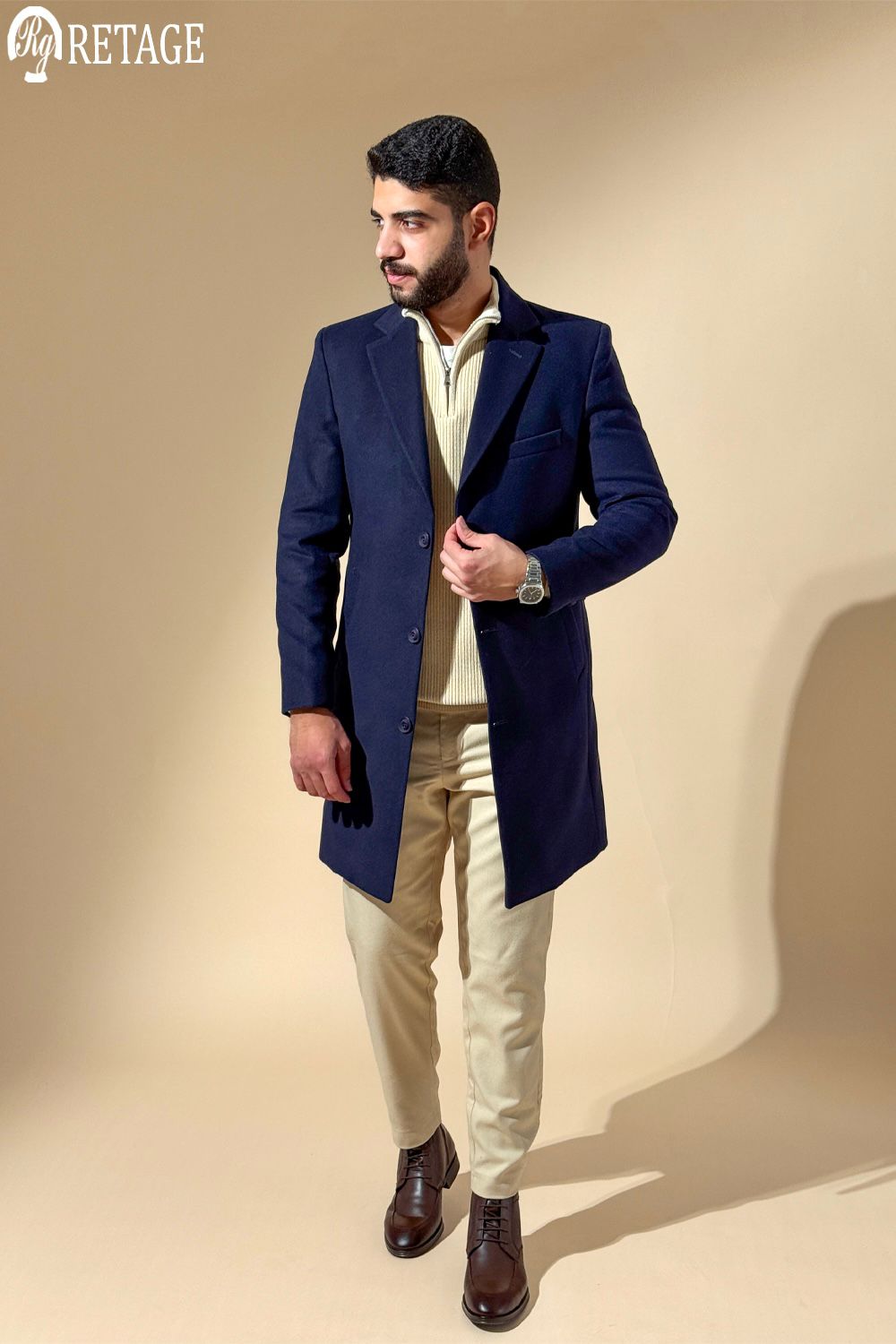 بالطو جوخ - كحلي