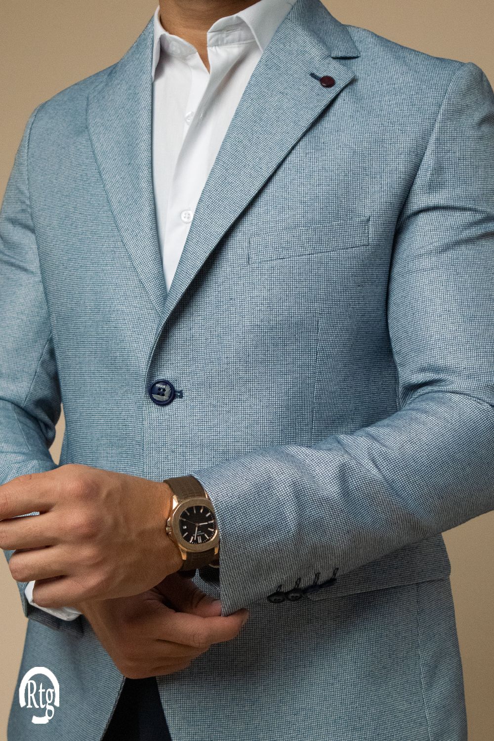 Summer linen Blazer - Baby blue