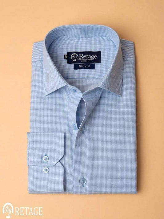 Ribbed Shirt - Light Blue