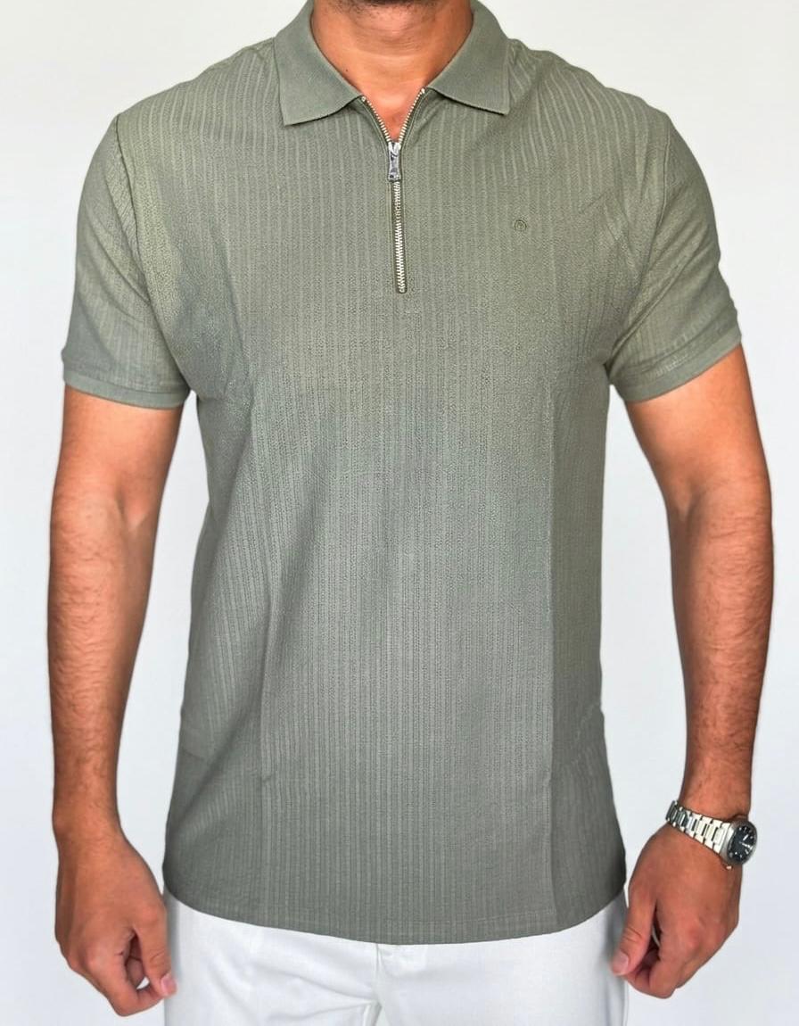 Jacquard T-shirt - Olive