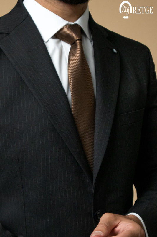 Striped Suit- Black