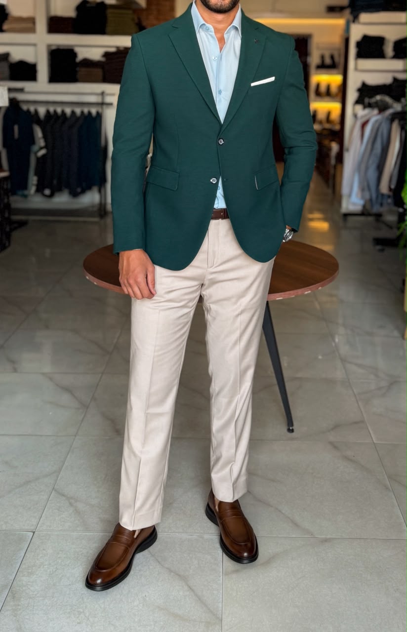 Lycra Blazer- Olive