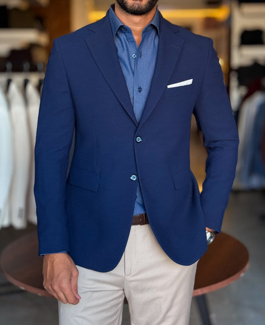 Lycra Blazer- Navy