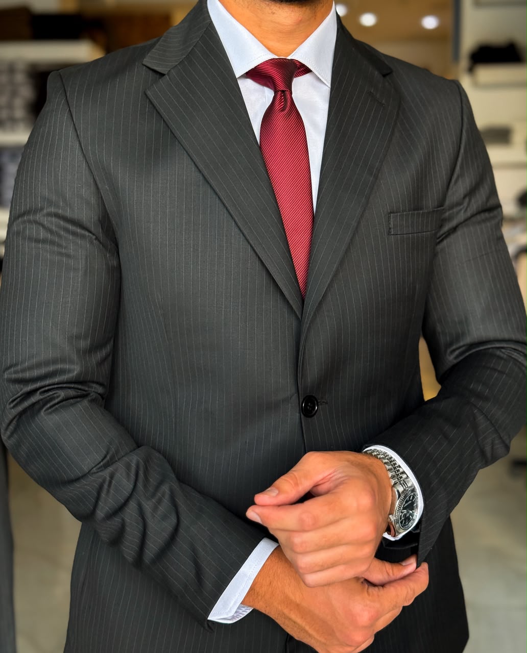 Striped Suit-black