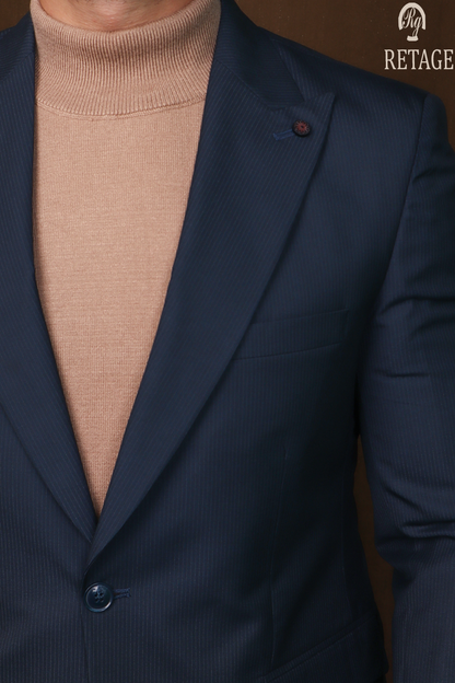 Striped Suit - dark Navy