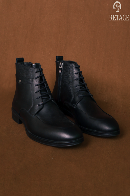 Zippered boot-Black