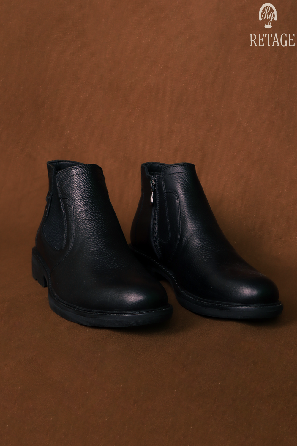 Zippered boot-Black