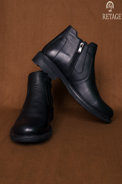 Zippered boot-Black