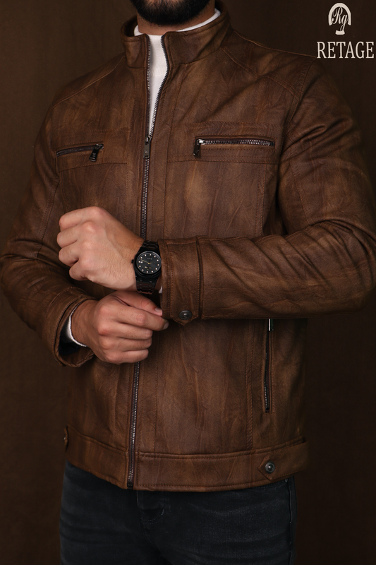 leather jacket-Havan