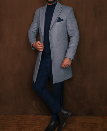 wool coat-light blue