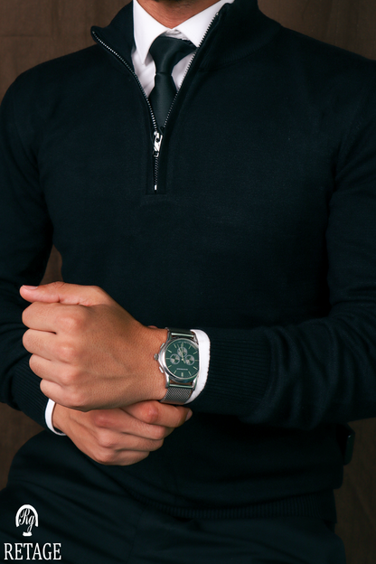 wool pullover-black