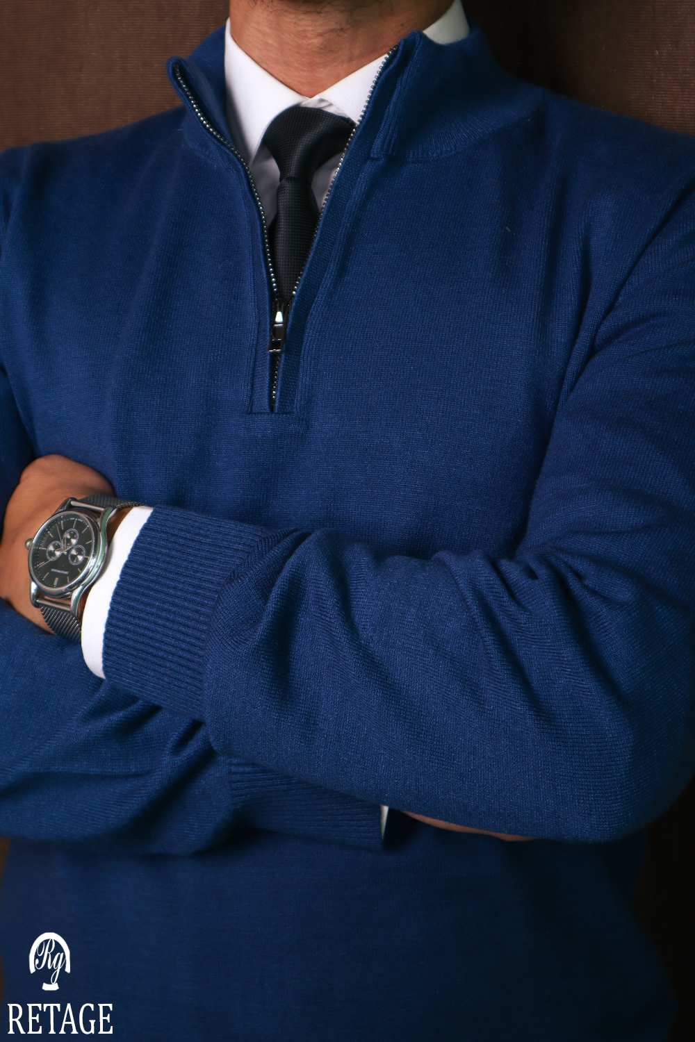 wool  pullover-navy