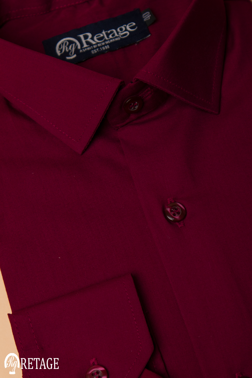Cotton Shirt - Burgundy