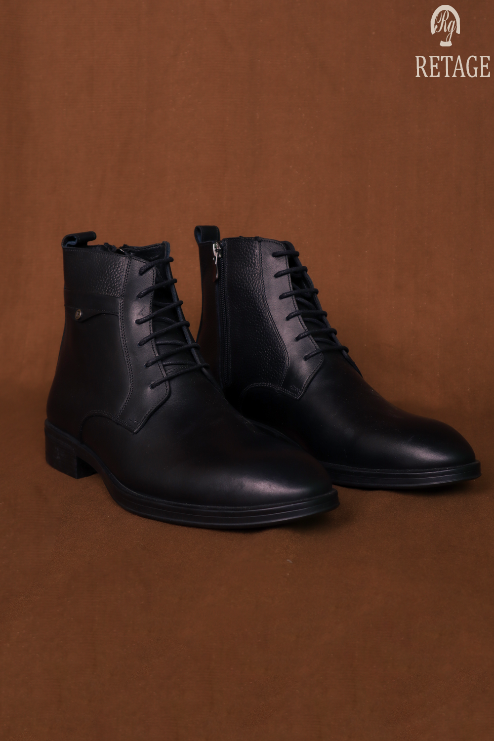 Zippered boot-Black