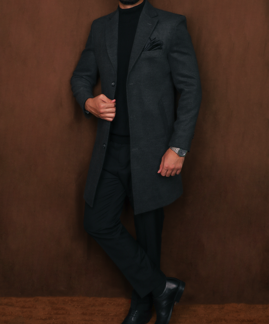 بالطو صوف - رمادي داكن