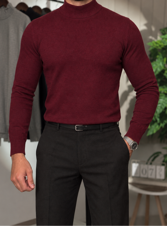 Half coll - Burgundy