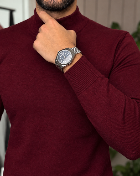 Half coll - Burgundy