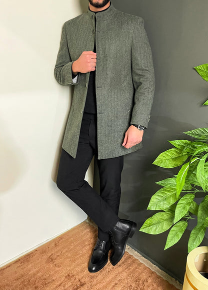 بالطو تويد زيتي