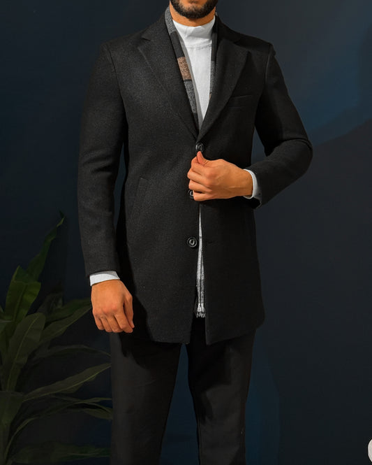 Wool Half Coat - Black