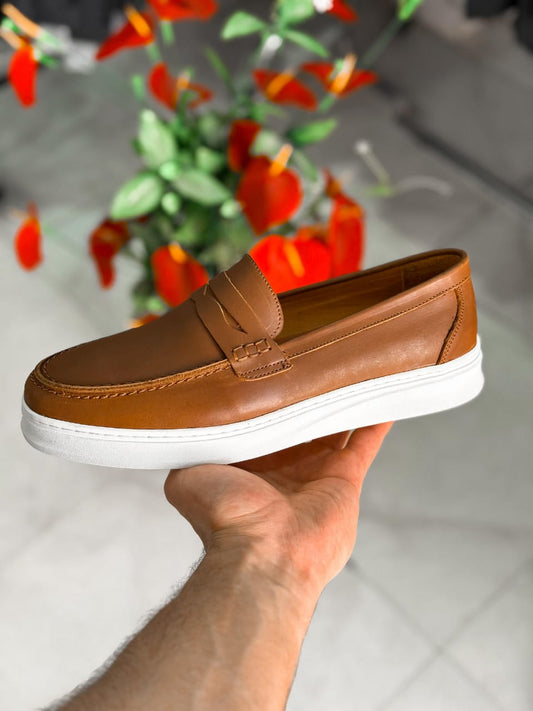 Natural leather shoes