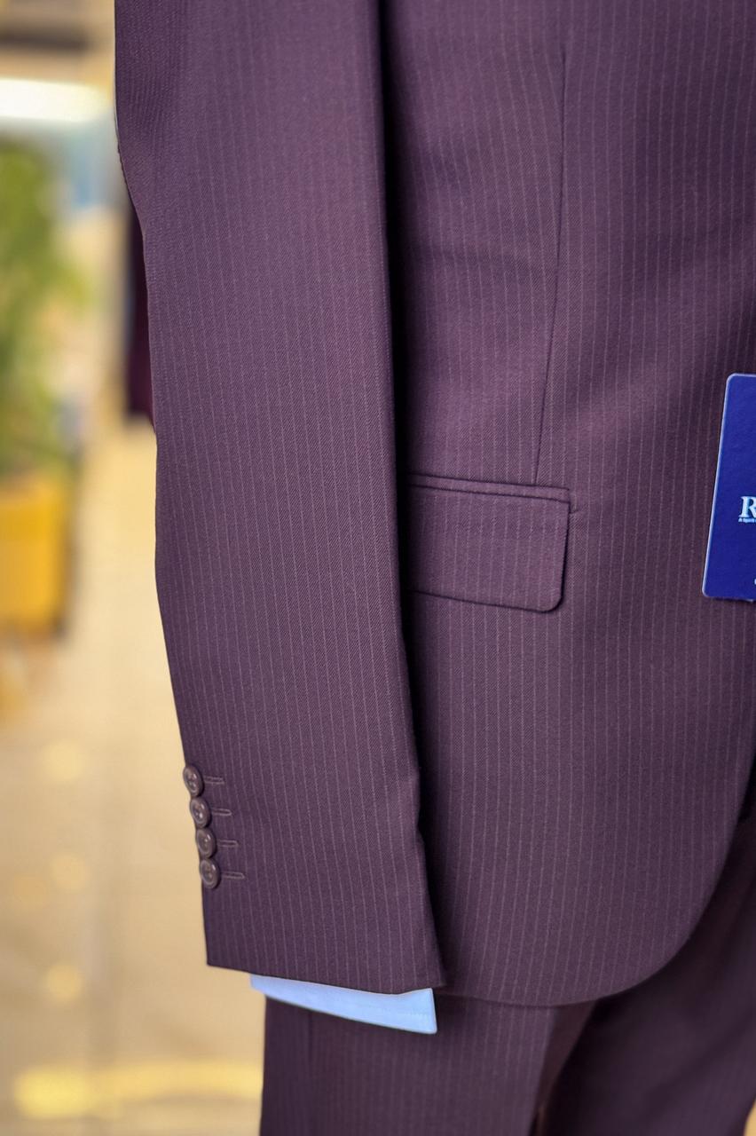Pinstripe Suit - Brown