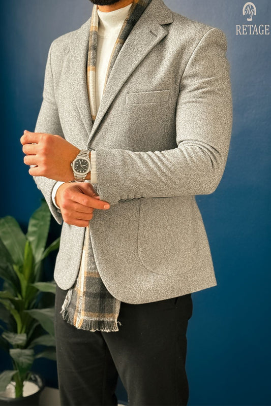 Light Grey Tweed Blazer