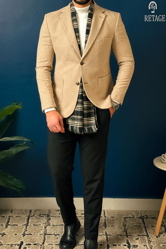 Beige Tweed Blazer