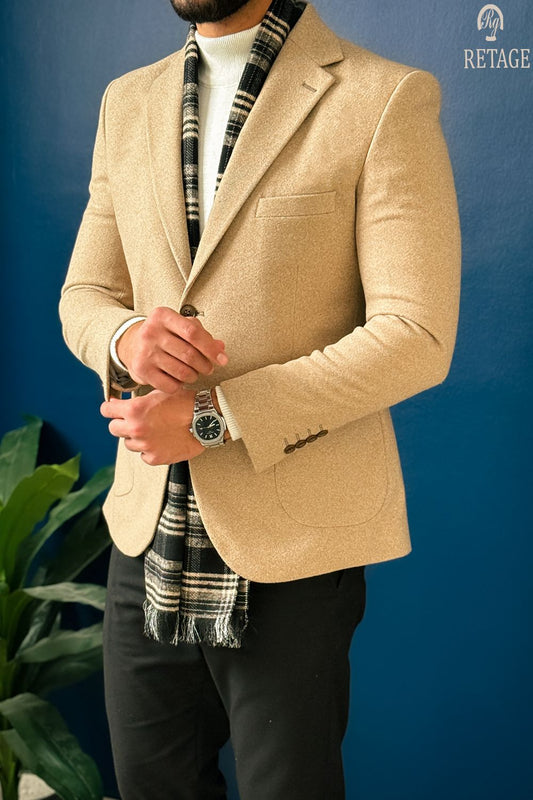 Beige Tweed Blazer
