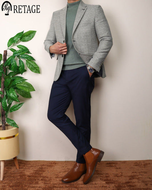 Mint Green Wool Blazer
